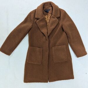 French Connection Brown Teddy Coat